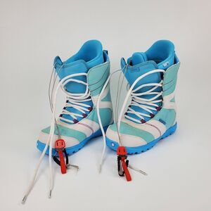 Burton Coco White/Blue Women's Snowboarding Boots Size US 10